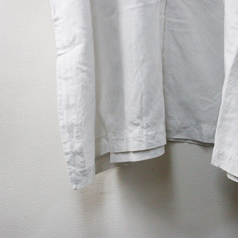 アーツアンドサイエンス ARTS-SCIENCE コットン リネン バンド シャツ ワンピース 1|オフホワイト トップス 長袖