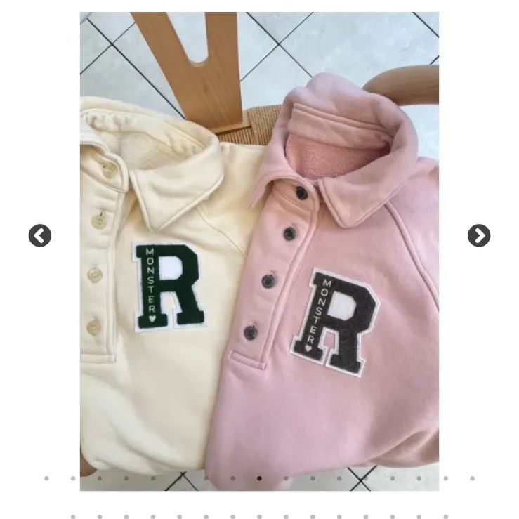 rosy monster ワッペンスウェット　ピンク rosy monster ワッペンスウェットピンク
