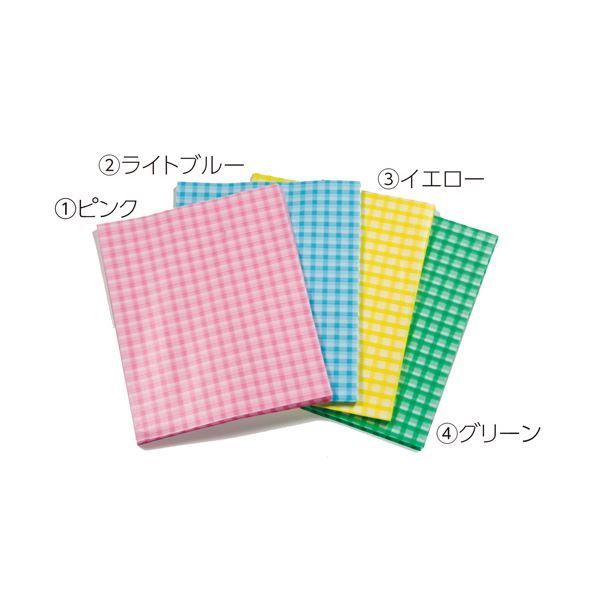 （まとめ） キッズ 高級おはながみ チェック柄 200枚 黄