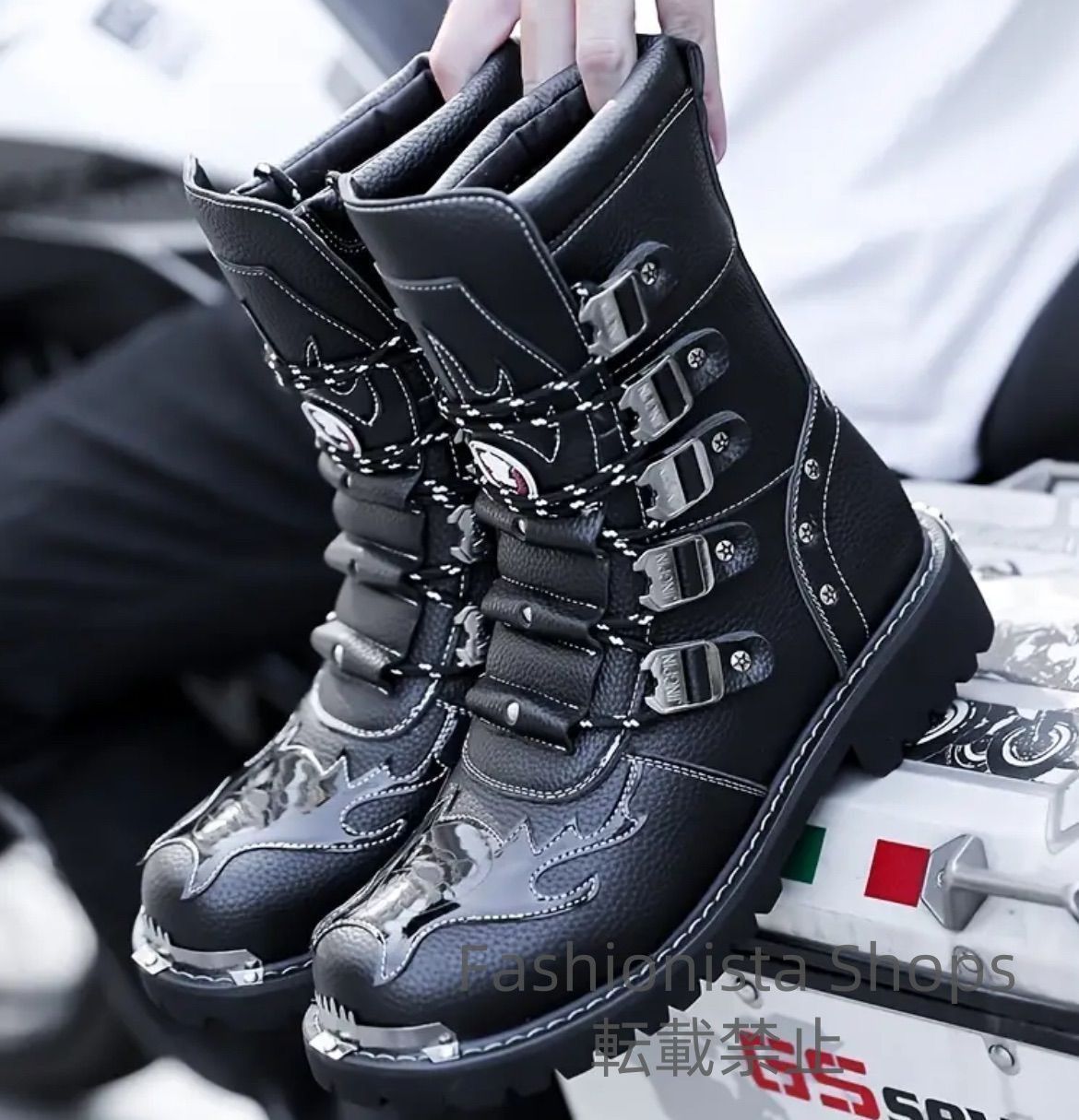 バイクブーツ レザー ブーツ おしゃれ ファッション 秋シーズン メンズ アウトドア アウトドア用品 コンバットブーツ レーシングブーツ ハイカット ライディングブーツ 耐摩 通気 プロテクトブーツ gfcp56