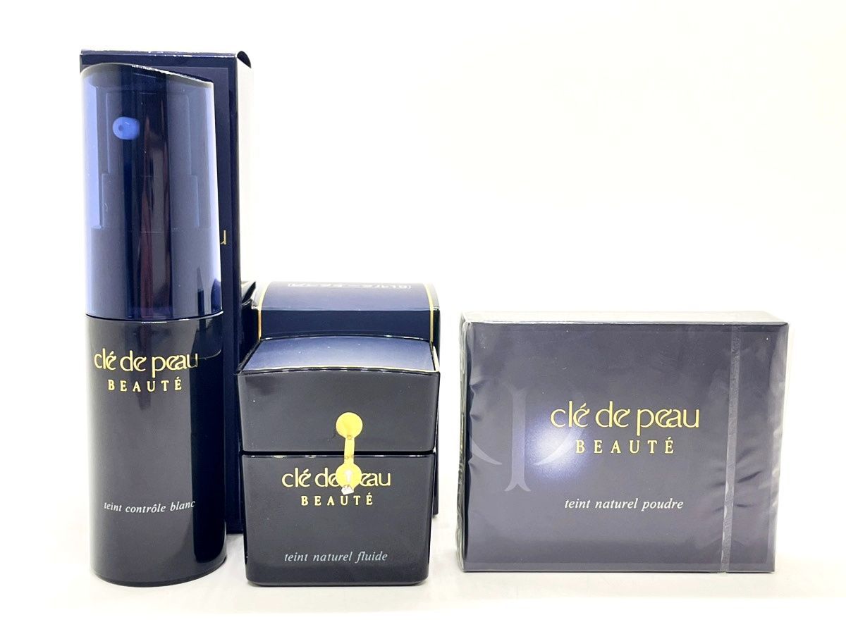 クレ ド ポー ボーテ Clé de Peau Beauté タンコントロールブラン 17ml タンナチュレールフリュイドt タンナチュレールプードルs オークル10 レフィル クレーム 部分用 ファンデーション 3本セット 定価31 900円分 M403