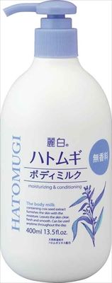 まとめ買い-24点セット 麗白 ハトムギ ボディミルク 無香料タイプ ４００ＭＬ 熊野油脂 ボディクリーム ローション