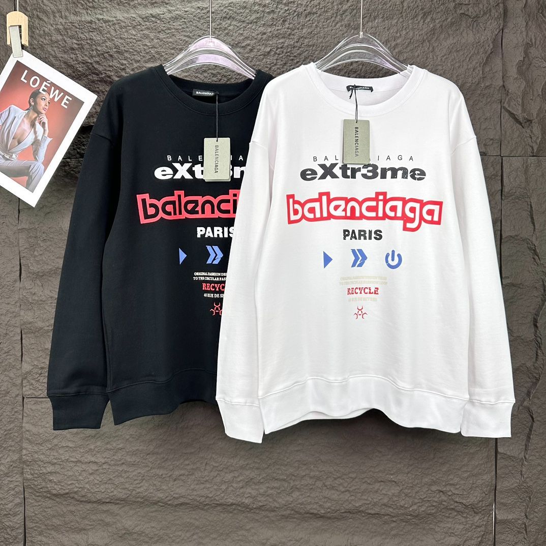 Balenciaga バレンシアガ 2024 新作 文字 ロゴ カップル ラウンド 