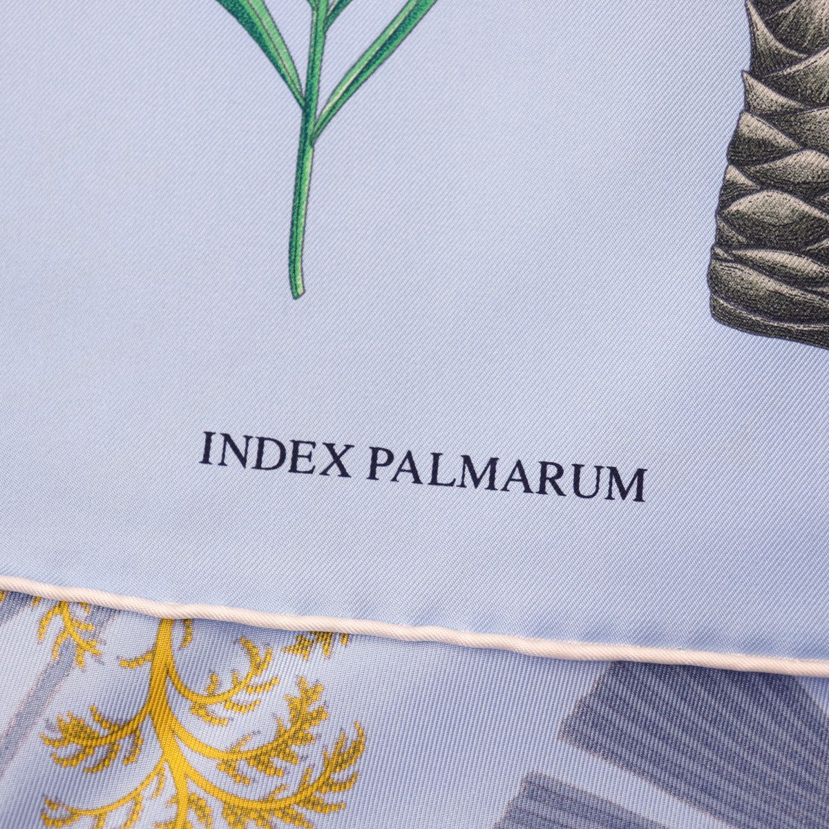 未使用品☆HERMES エルメス カレ90 INDEX PALMARUM ヤシの目録 シルク100％ スカーフ ブルー マルチカラー フランス製  タグ付 - メルカリ