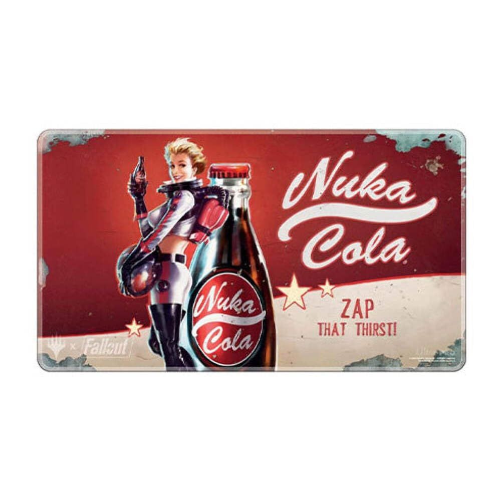 Ultra PRO - Fallout Holofoil プレイマット - ヌカ コーラ ピンナップ - マジック ザ ギャザリング 版 コレクター収集品 トレーディング 卓上ゲーム 必需品 アクセサリー用品
