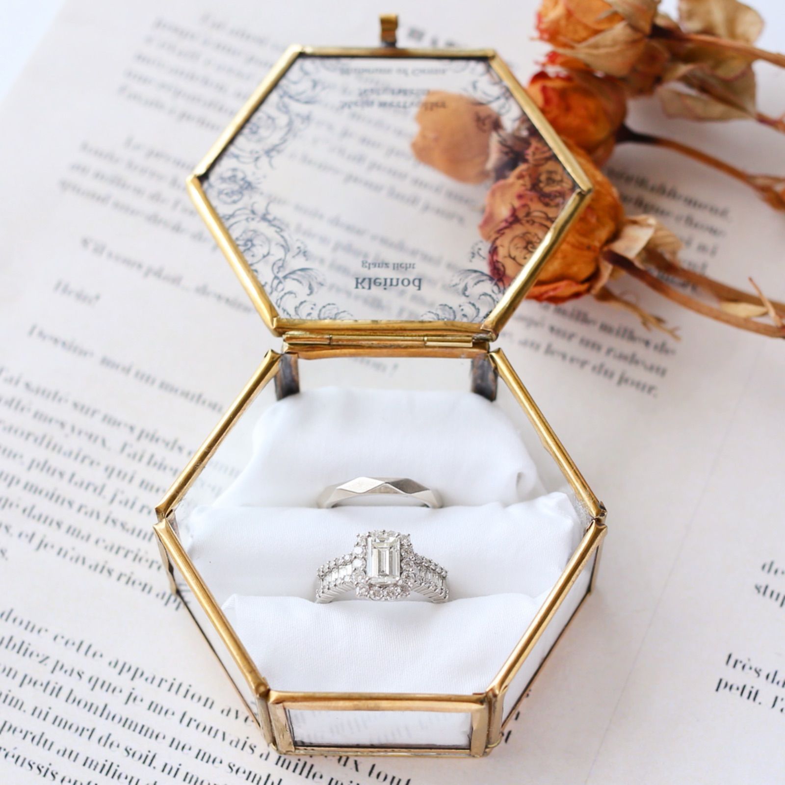 つばめの彫刻がかわいい！ 指輪のケース フランスアンティーク つばめ