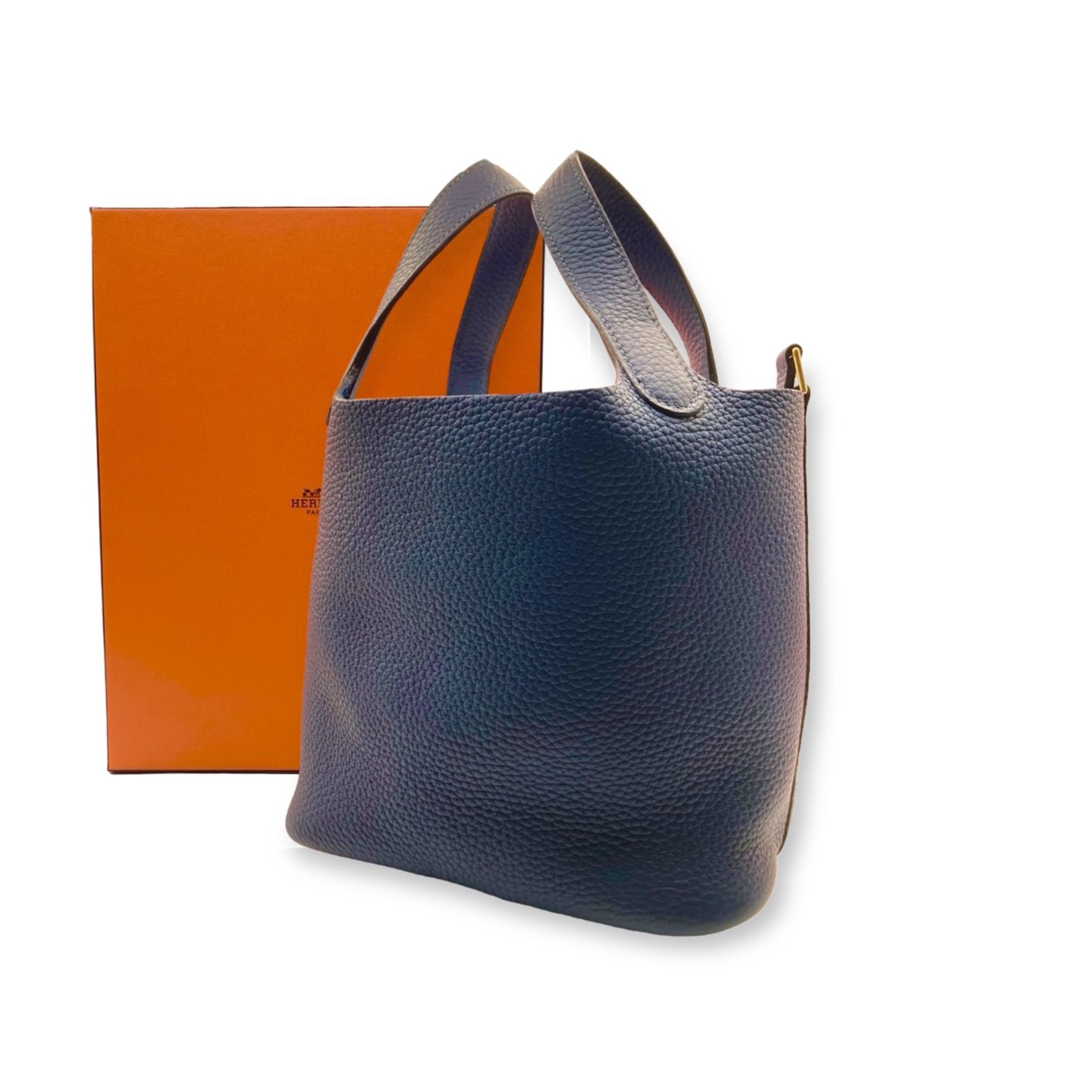 エルメス(HERMES) ピコタンロックPM(18) ブルードプリュス トリヨン ゴールド金具 W刻印(2024年製造) 新品 レディース  ハンドバッグ - メルカリ