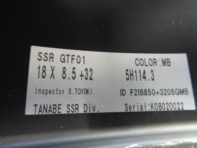 ＳＡＬＥ　期間限定値下げ！￥165,000が！　SSR　GTF01　8.5J-18 5H114.3 +32　ランサーエボリューションなど　鍛造　中古ホイール　神奈川県