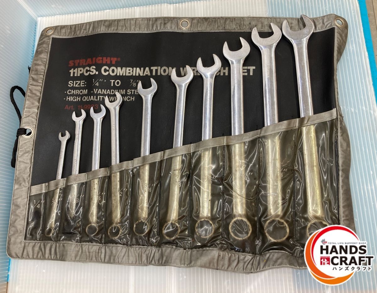 品 STRAIGHT コンビレンチ10本セット 5|16” 3|8” 7|16” 1|2” 9|16” 5|8” 11|16” 3|4” 13|16” 7|8” 1本