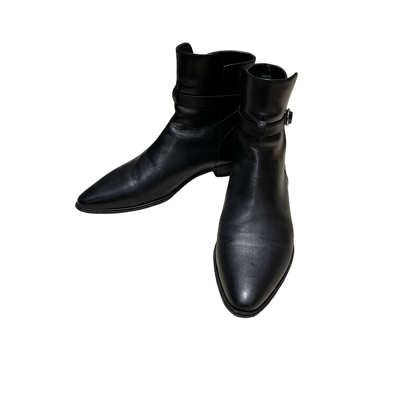 Celine ジョッパーズブーツ CELINE ジャクノ バックバックル ジップドブーツ / シャイニー