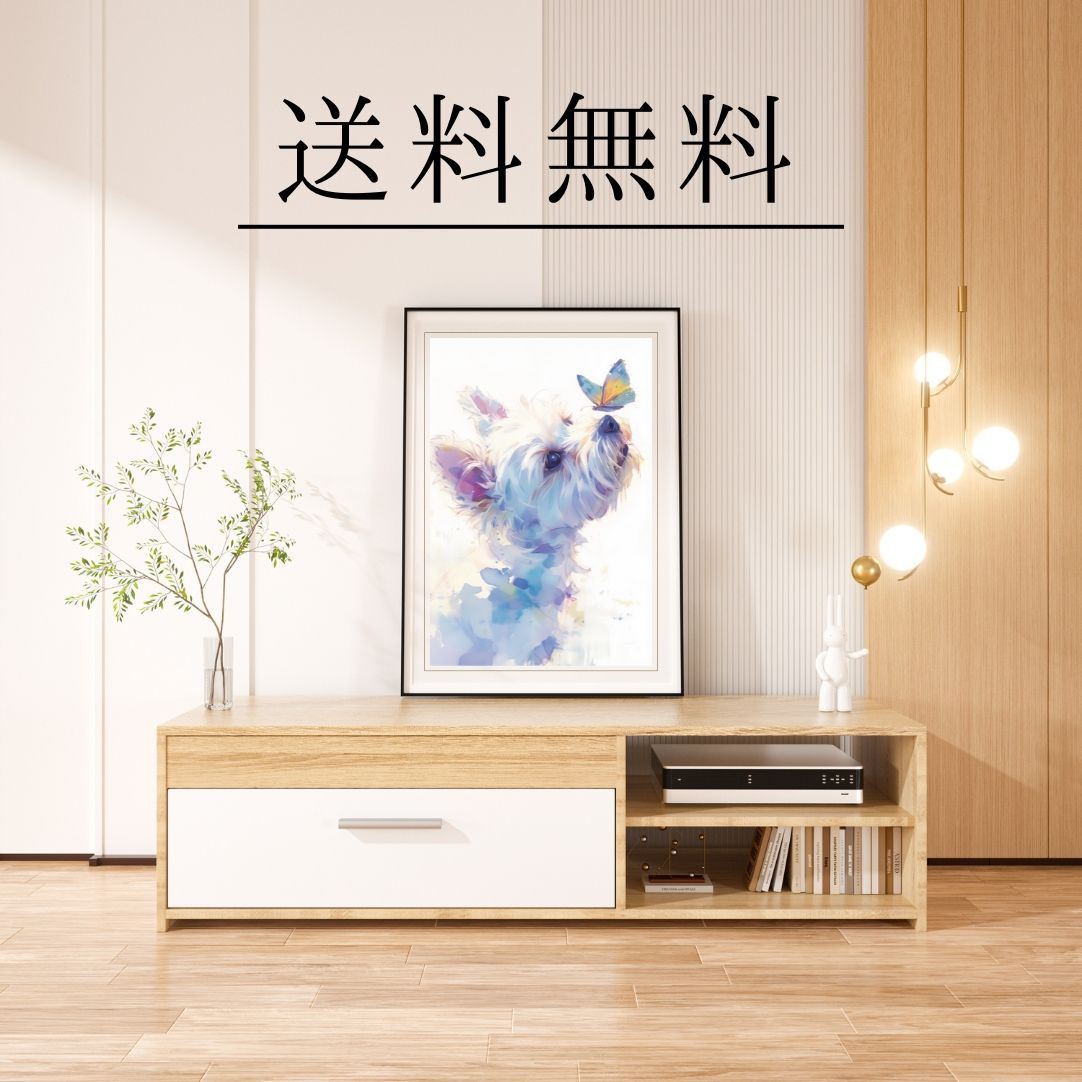 蝶犬戯舞 - ヨークシャーテリア犬の子犬 購入 No.5】ジークレー版画