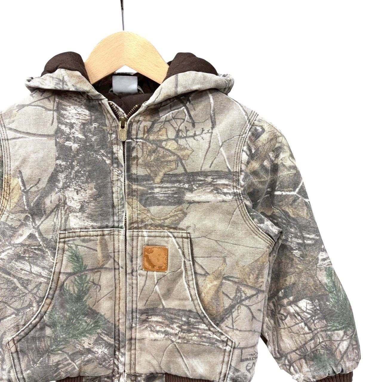 00s ビンテージ カーハート アクティブパーカー ジャケット キッズ XXS リアルツリーカモ柄 00年代 ヴィンテージ carhartt