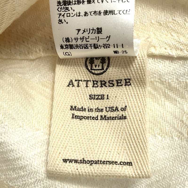 美品】 ATTERSEE / アッターゼ | リネン コットン ヘリンボーン ストライプ プルオーバーブラウス | S | ホワイト / ベージュ |  レディース - メルカリ