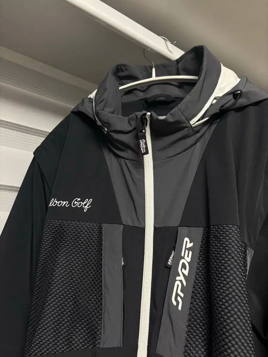 MALBON GOLF マルボンゴルフ スパイダー コラボ ウィンドブレーカー ブラック L LLC-HASEGAWATOSO_COM
