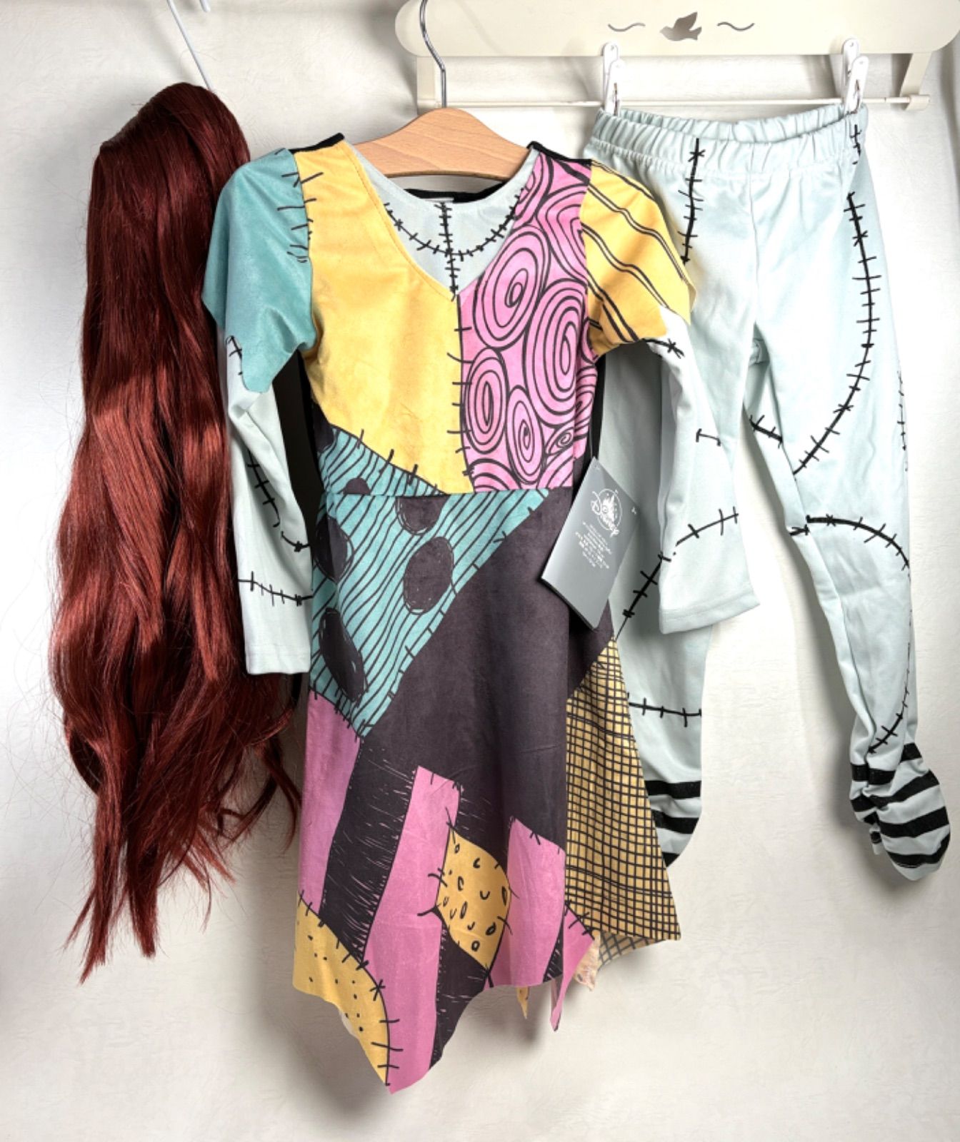  ナイトメア サリー 100 110 120 130 コスプレ ウィッグ付き コスチューム ナイトメアビフォア 子供 女の子 着ぐるみ コスチューム キッズ服(100cm~)