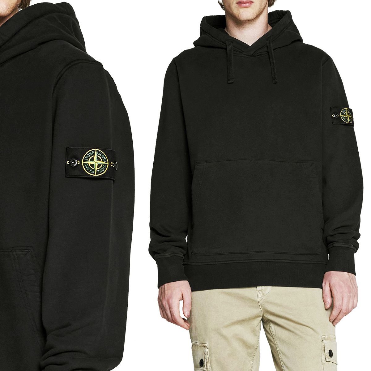 8 STONE ISLAND ブラック パーカー フーディー size XL