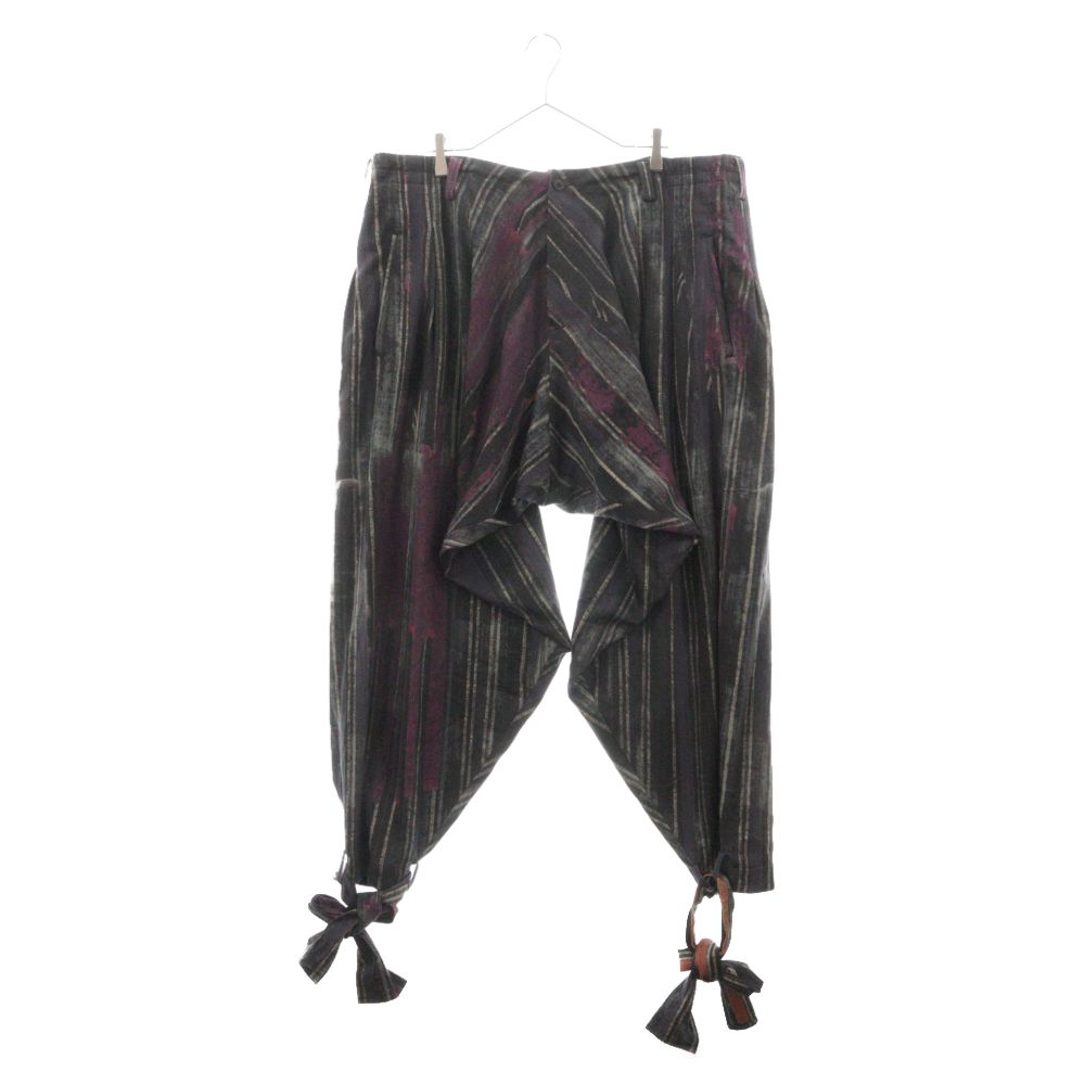 ヨウジヤマモトプールオム　23aw ドレープパンツ YOHJI YAMAMOTO 23AW 新作入荷 タイドレープパンツ&フラワータイ