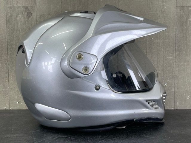 アライ フルフェイス ヘルメット 【中古】オフロード ARAI TOUR CROSS2 ツアークロス 55-56cm 銀色 バイク用品/58203