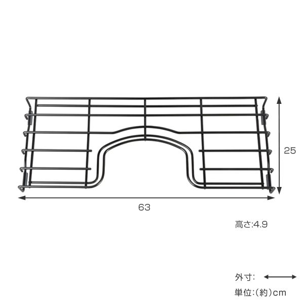 コンロ奥ラック 60cm用 ガスコンロ補助五徳 ホーロー製 ガスコンロ奥ラック コンロラック 補助五徳 ゴトク ガスコンロ コンロ台 一時置き ラック 棚 コンロ奥収納 キッチン収納