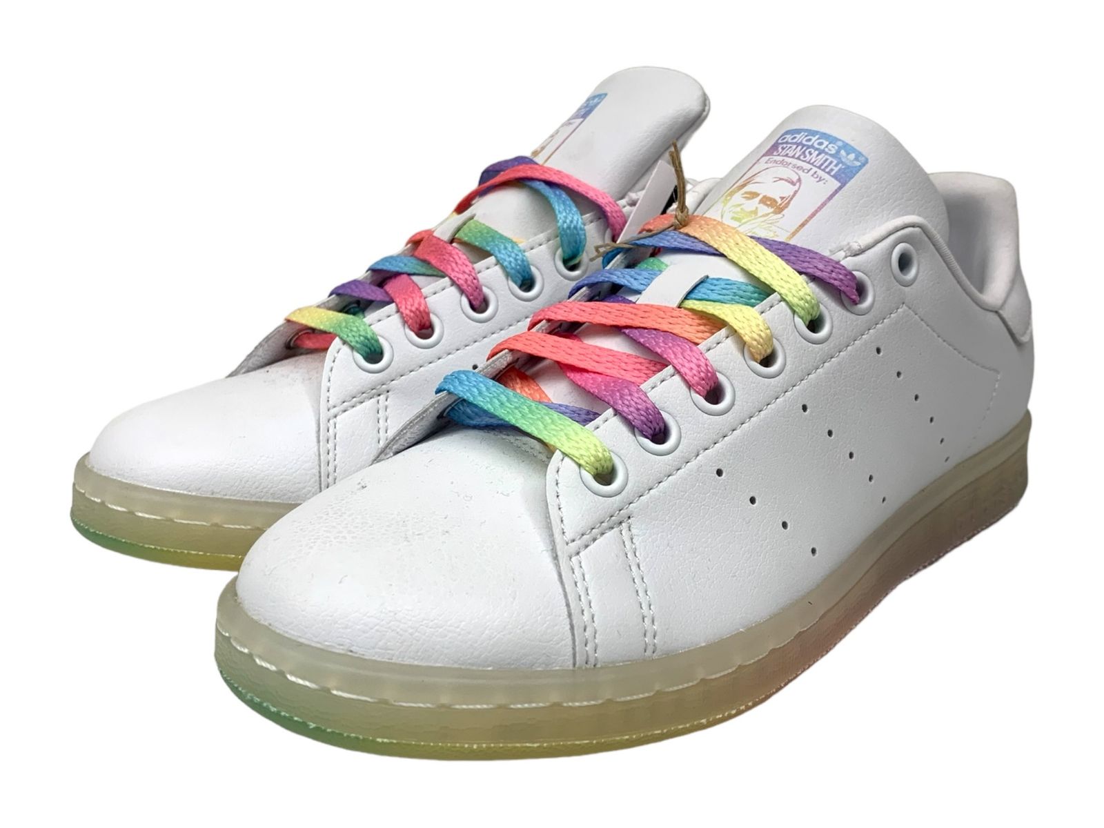 adidas (アディダス) STAN SMITH スタンスミス ローカット スニーカー ABC-MART限定 GW9680 US6 24cm  ホワイト レインボー レディース/036 - メルカリ