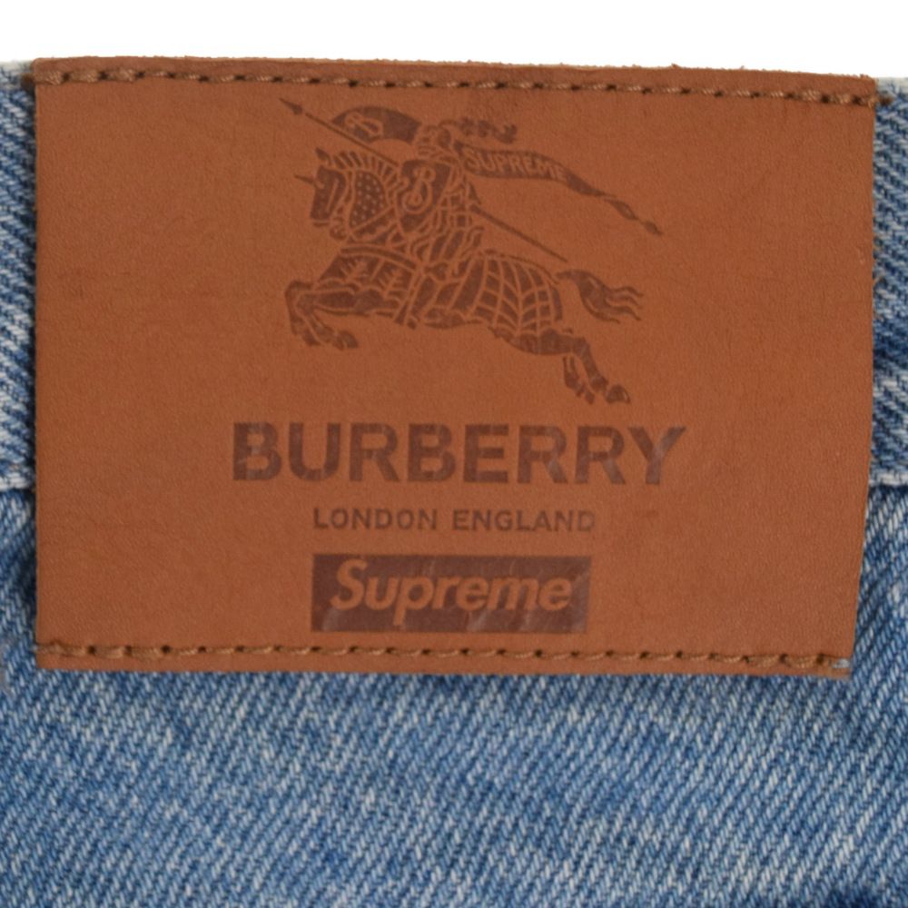 SUPREME (シュプリーム) 22SS×BURBERRY Denim Short ロゴ刺繍デニム