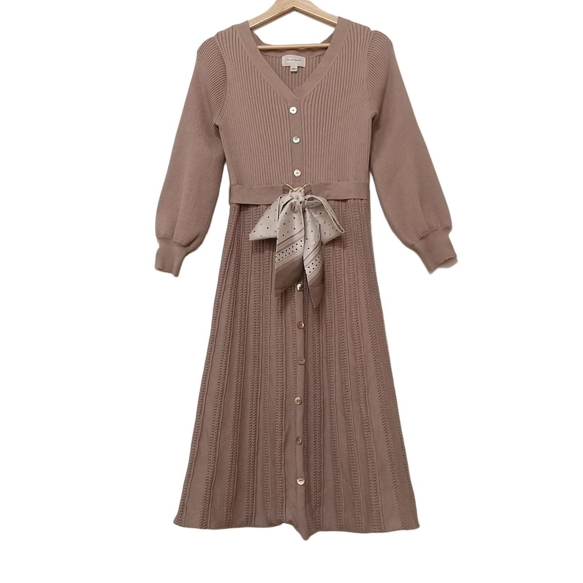 JILL by JILLSTUART ジルバイジルスチュアート ワンピース サイズFR レディース - グレーベージュ 長袖|ロング|ニット