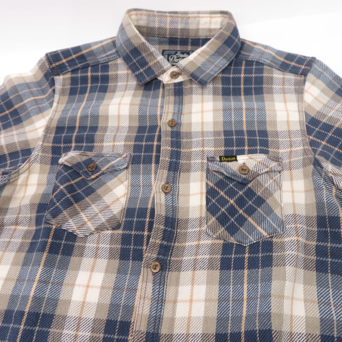 【STUDIO D‘ ARTISAN】長袖ネルシャツ チェック柄 Amazon.co.jp: (ステュディオ・ダルチザン) Studio D'artisan