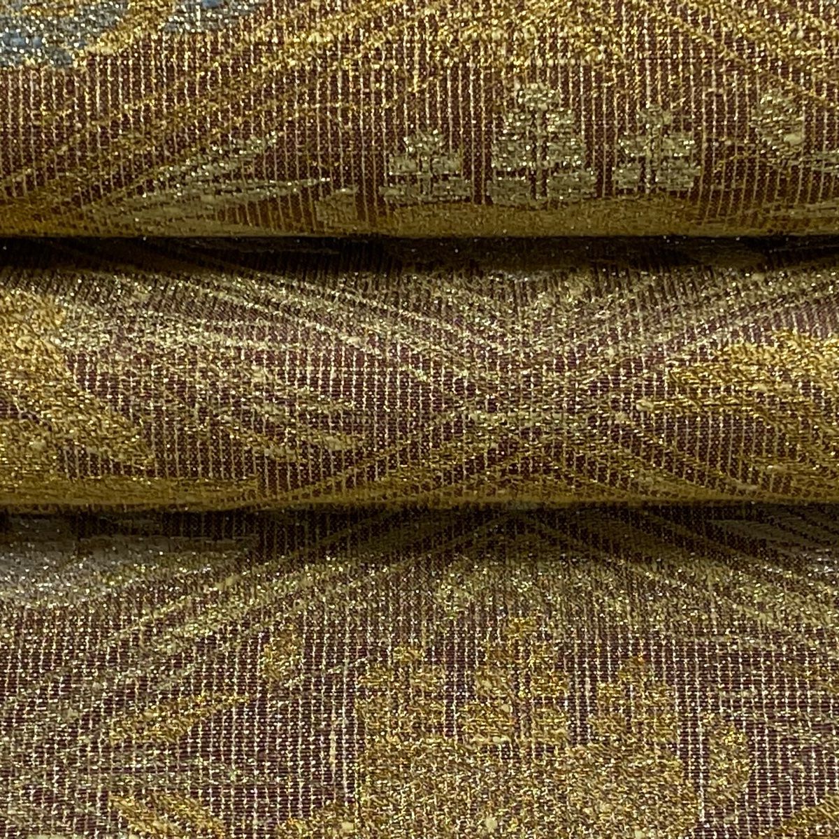 袋帯 美品 逸品 落款 桝屋高尾 ねん金綴錦 桐竹鳳凰文 箔 金銀糸 金色