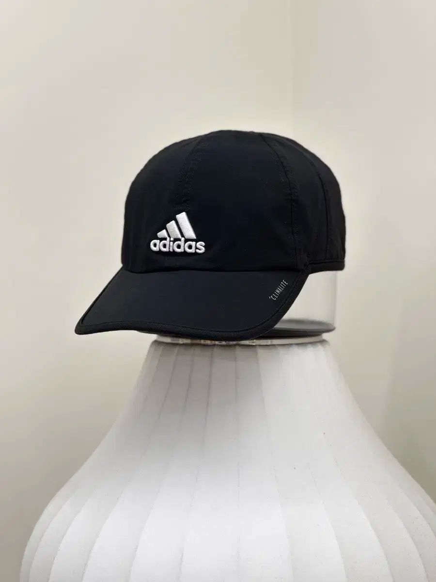 F ADIDAS Adidas(アディダス) ブラック ナイロン ボールキャップ ランニング 帽子