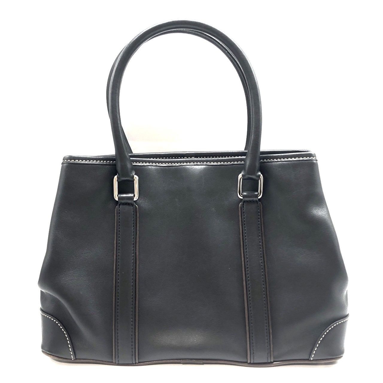 コーチ COACH ブラックレザー ハンドバッグ ☆COACH オールドコーチ ハンドバッグ 7586 レザー ブラック