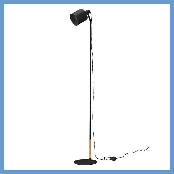 ポール型フロアスタンドライト W25×D25-26.5×H155-175cm コード長 3m No.760 ブラック