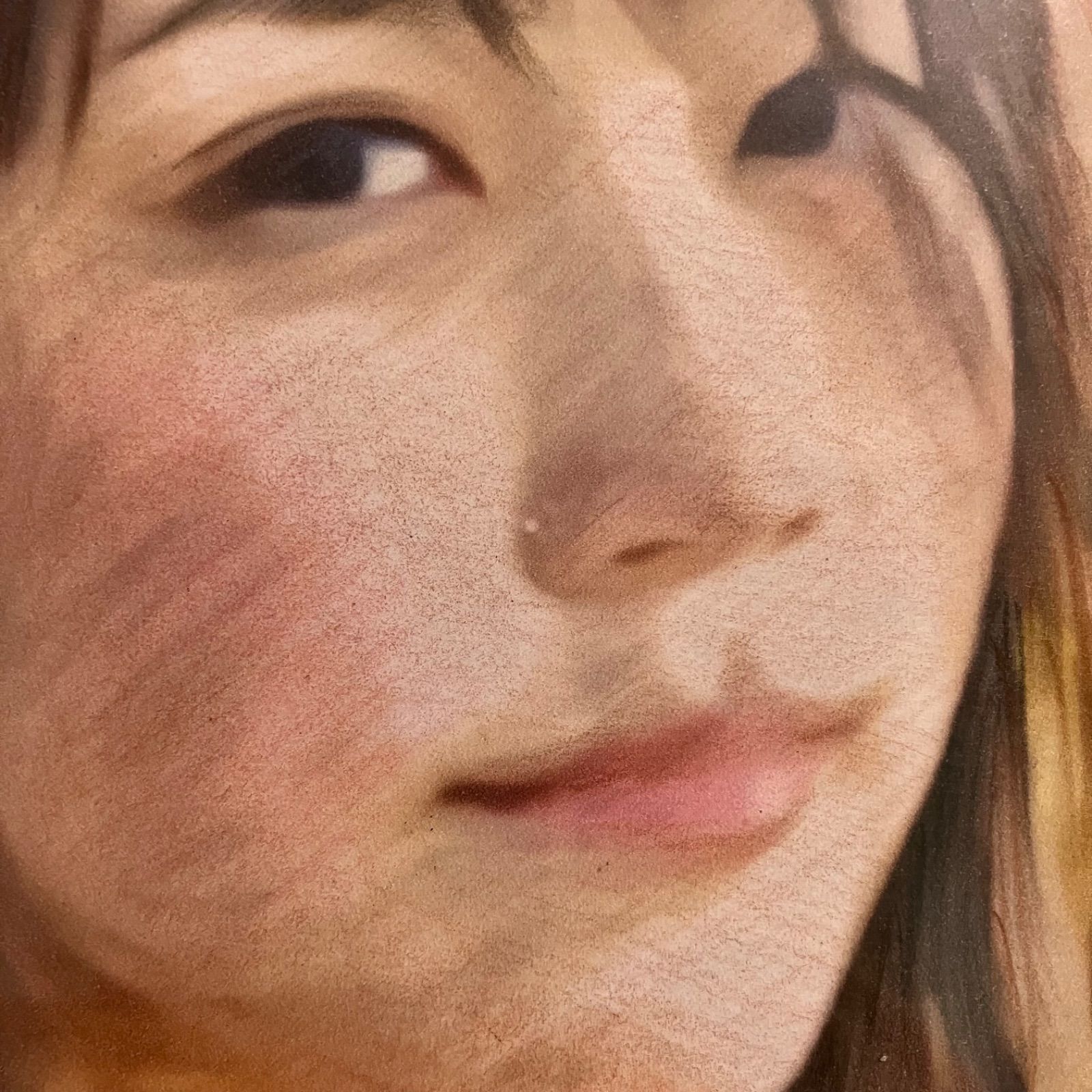 女優画20 額装品 額縁寸法32.7㎝×24.0㎝×1.5㎝ 定款付 京藤夏樹真作