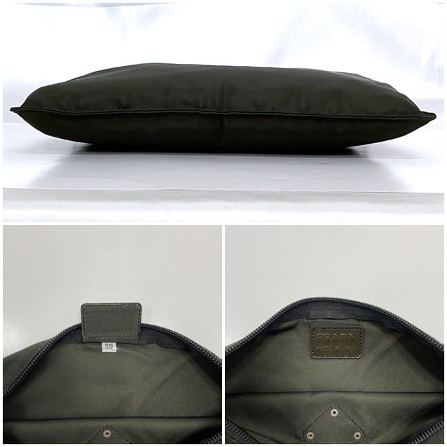 プラダ ポーチ カーキ グリーン LODEN ヴェラ MV6 小物入れ 美品