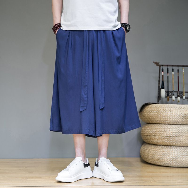 ワイドパンツ クロップドパンツ テーパード パンツ 七分丈 ボトムス 夏 メンズ 薄手 カジュアル きれいめ パンツ サルエルパンツ TNXk283