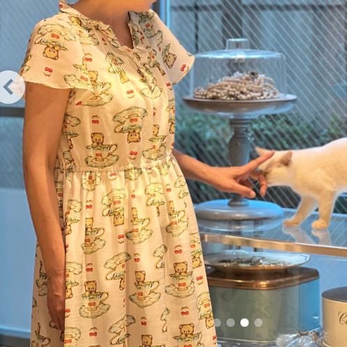 新品】yukiemon ユキエモン ワンピース／ティーカップベア／ミルク 3L  