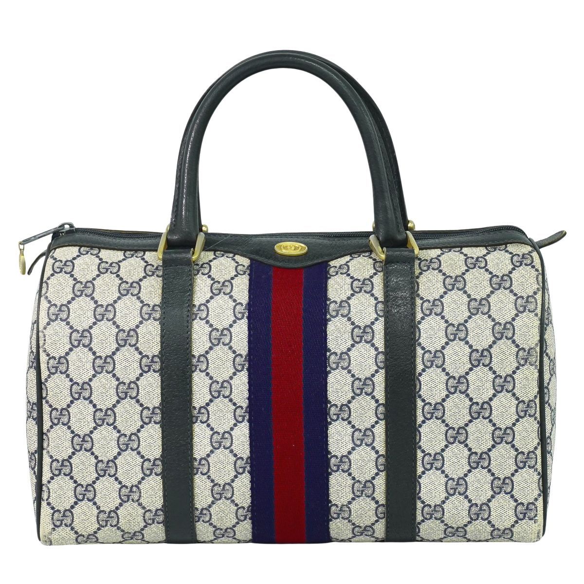 GUCCI グッチ　GGスプリーム　ミニボストンシェリーライン　ボストンバッグ 本物 グッチ GUCCI オールドグッチ シェリーライン GGスプリーム