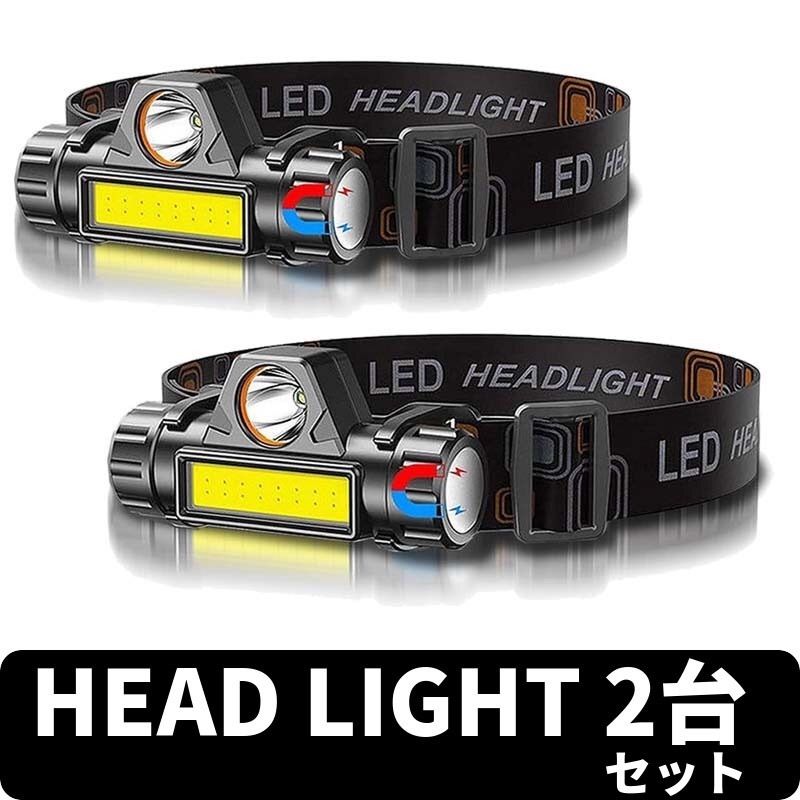 LEDヘッドライトランプ USB充電式屋外キャンプ サイクリング　登山