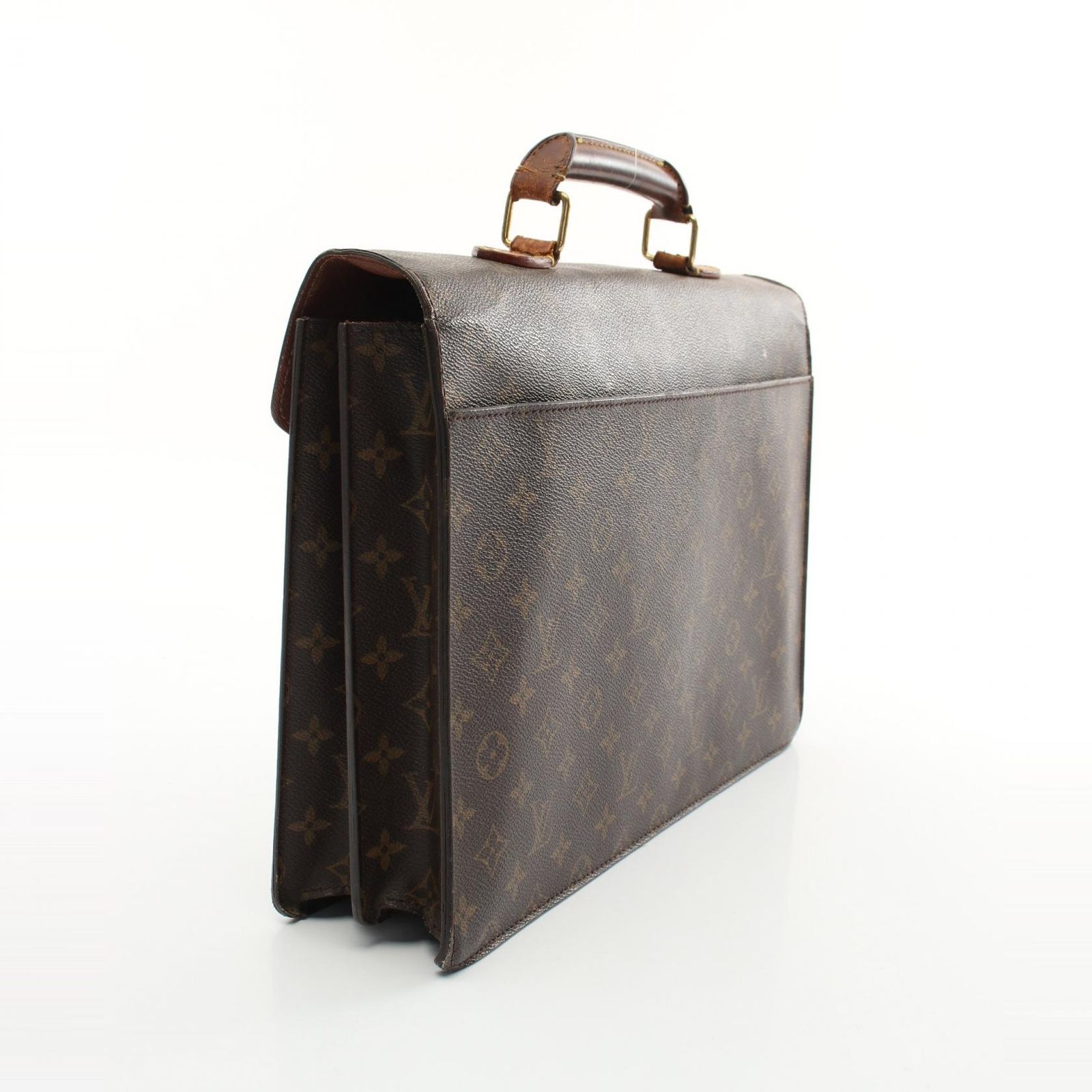 【日本限定モデル】  ブリーフケース VUITTON LOUIS ルイ・ヴィトン セルヴィエット メルカリ - C Used メンズ セルヴィエット・コンセイエ  レザー PVCコーティングキャンバス M53331 モノグラム コンセイエ バッグ