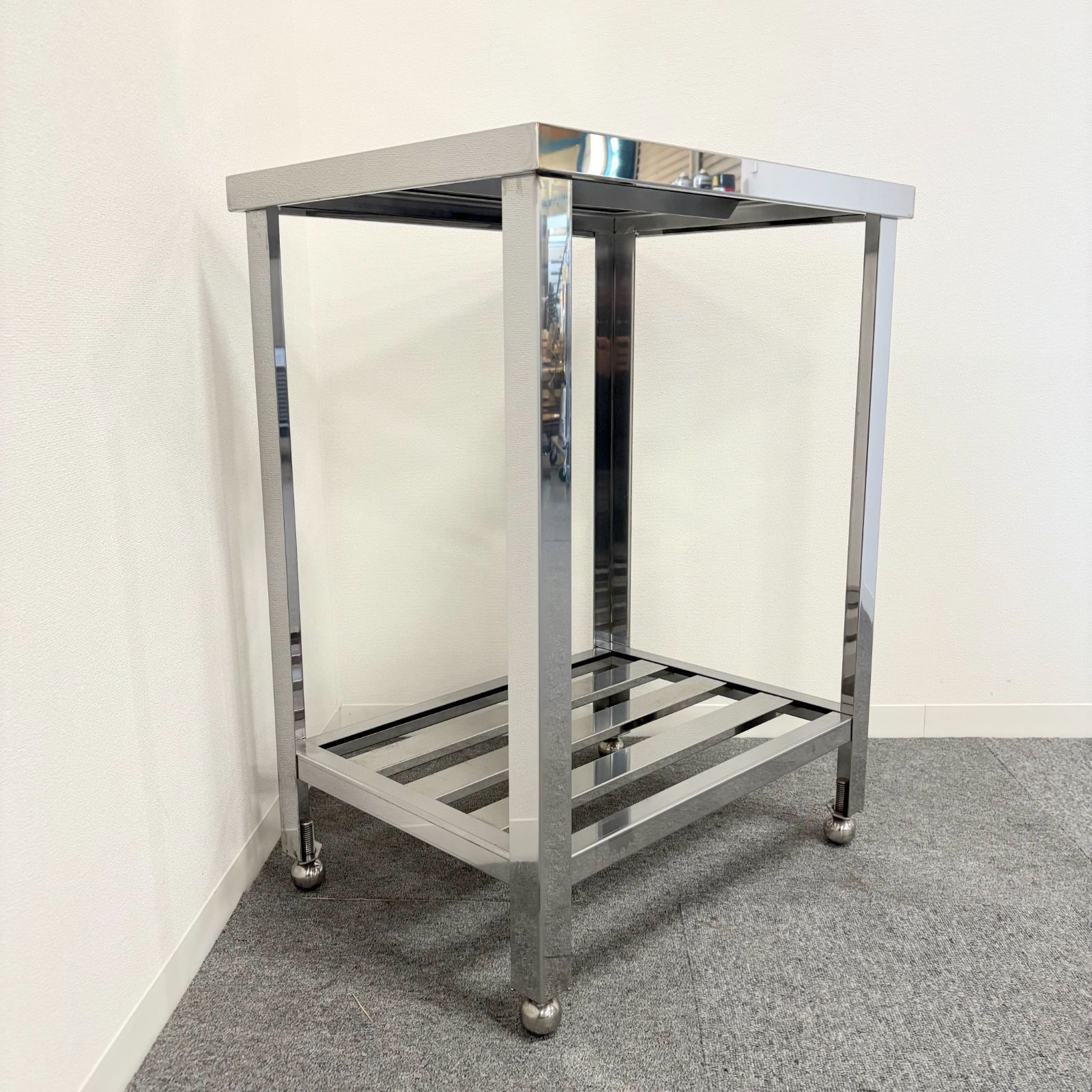 ステンレス作業台 幅600mm×奥行450mm×高さ800mm 業務用 厨房機器 台 棚 テーブル 1424 MARWIL-DEMENAGEMENTS_CH