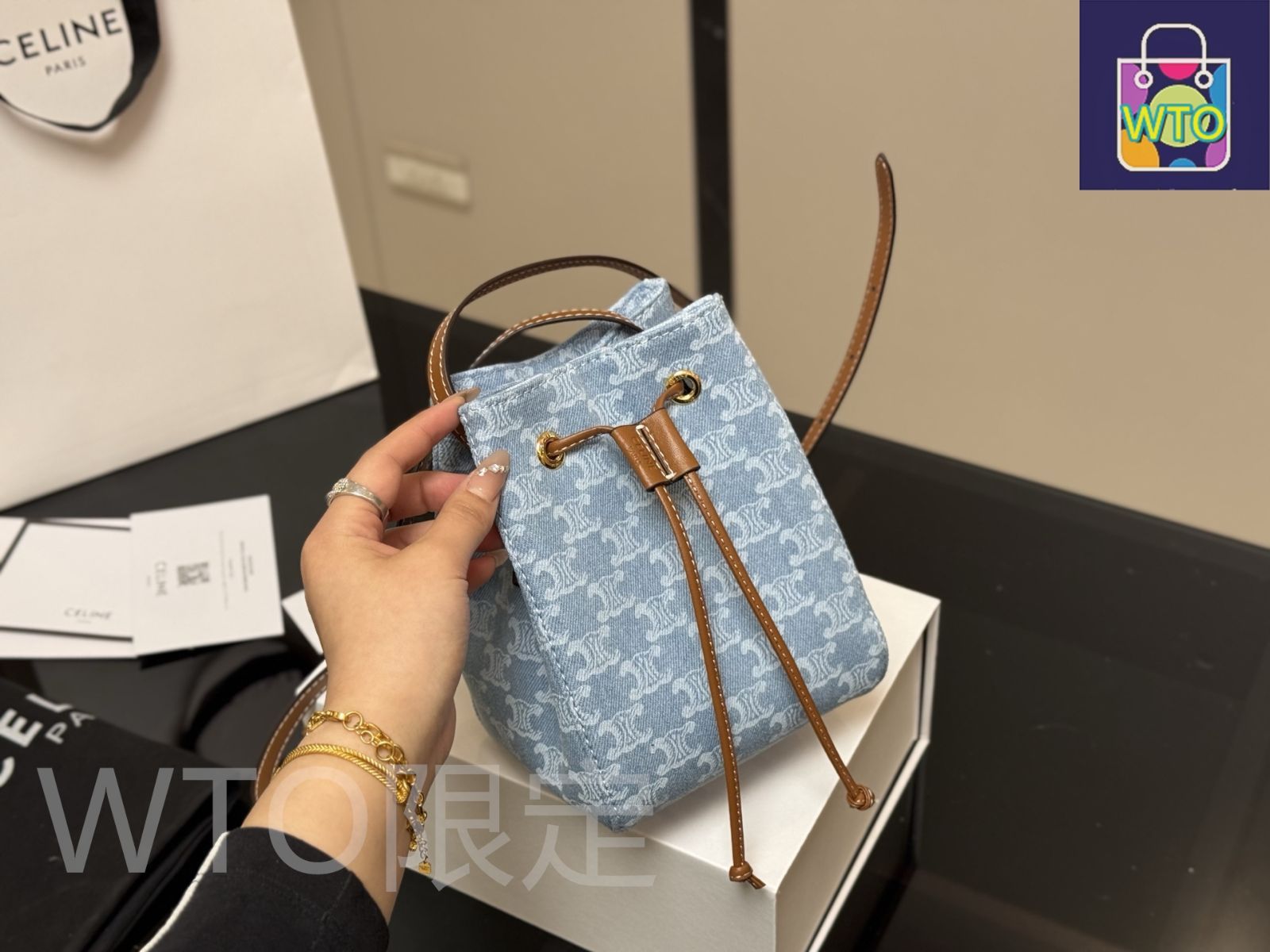 今日特価】Celine セリーヌ バケットバッグ デニム ヴィンテージ