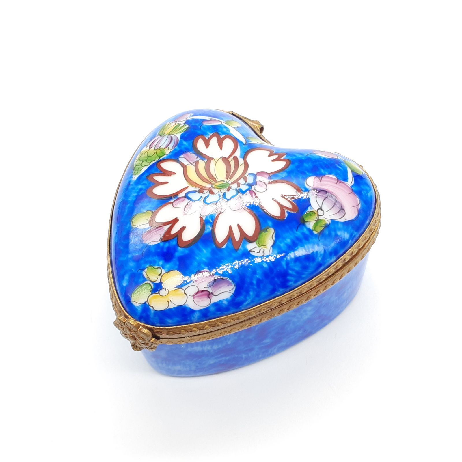 LIMOGES リモージュボックス フランス エナメル 小物入れ ブルー