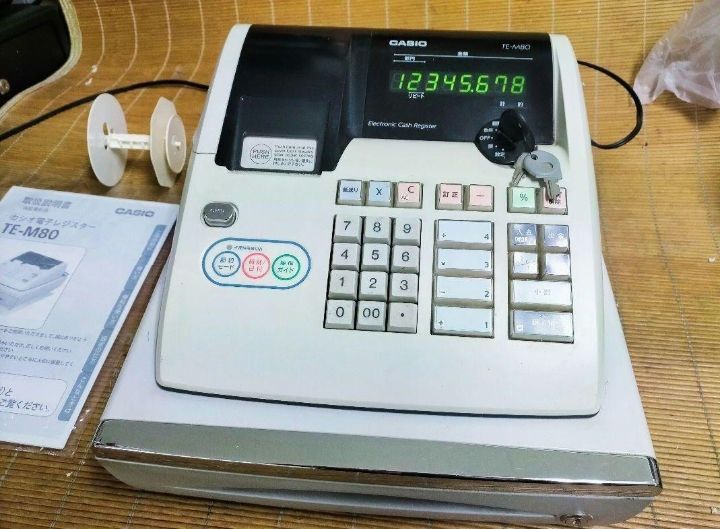 カシオレジスター TE-M80 中古品 人気機種感熱紙 送料無料