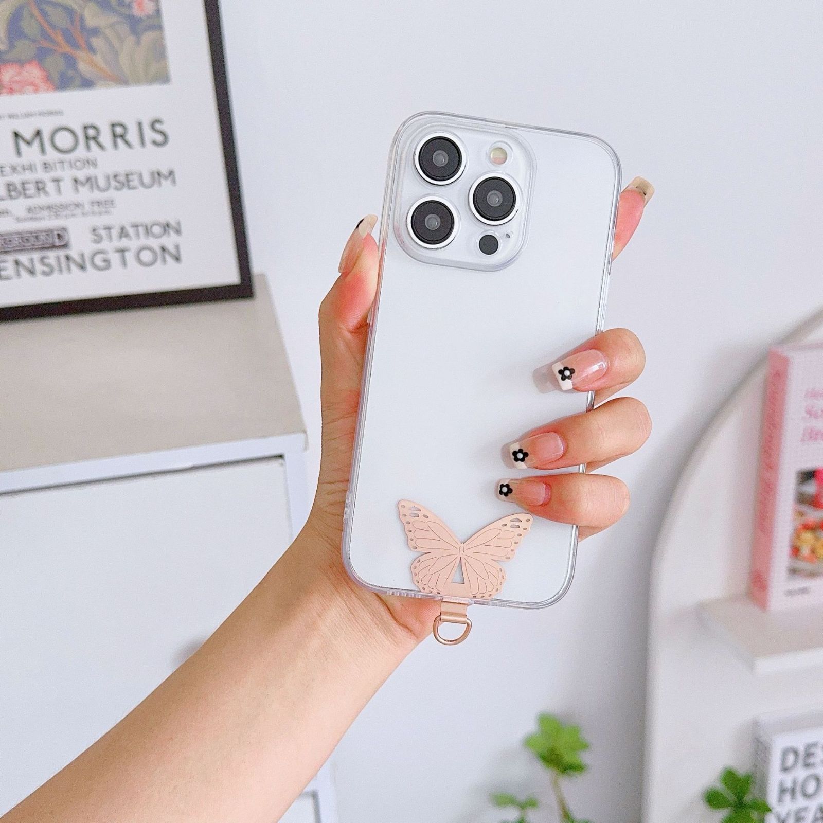 スマホストラップホルダー バタフライ ステンレス