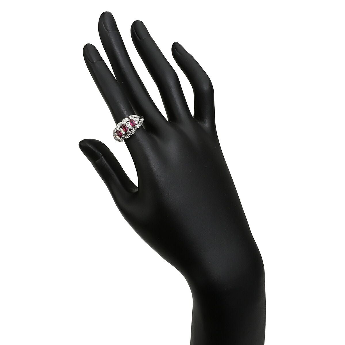 リング 指輪 ルビー 0.68ct ダイヤモンド 0.5ct Pt900 12号 中古  