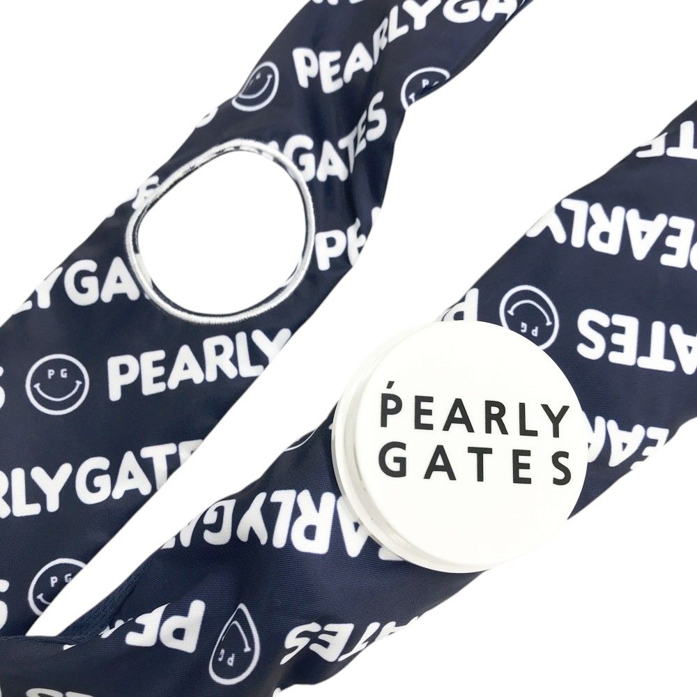 【新品＊非売品】PEARLY GATES　氷嚢　ネッククーラー　ロゴ総柄　紺白⑦ PEARLY GATES パーリーゲイツ ネッククーラー 氷嚢 ニコちゃん