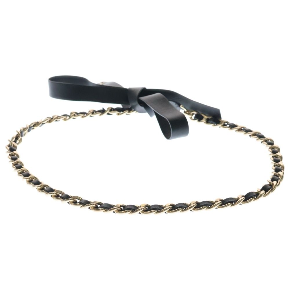 CHANEL シャネル ココマーク チェーンベルト ブラック ゴールド金具 レザー B20C