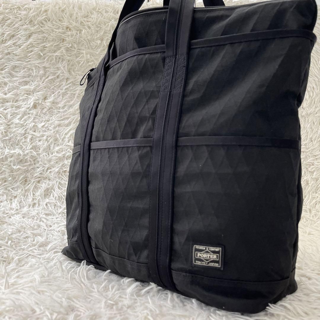 PORTER HYBRID TOTE BAG ポーター ハイブリッド トートバッグ ブラック 黒 通勤通学 大容量 メンズ レディース 肩掛け 手提げ PC○ A4〇