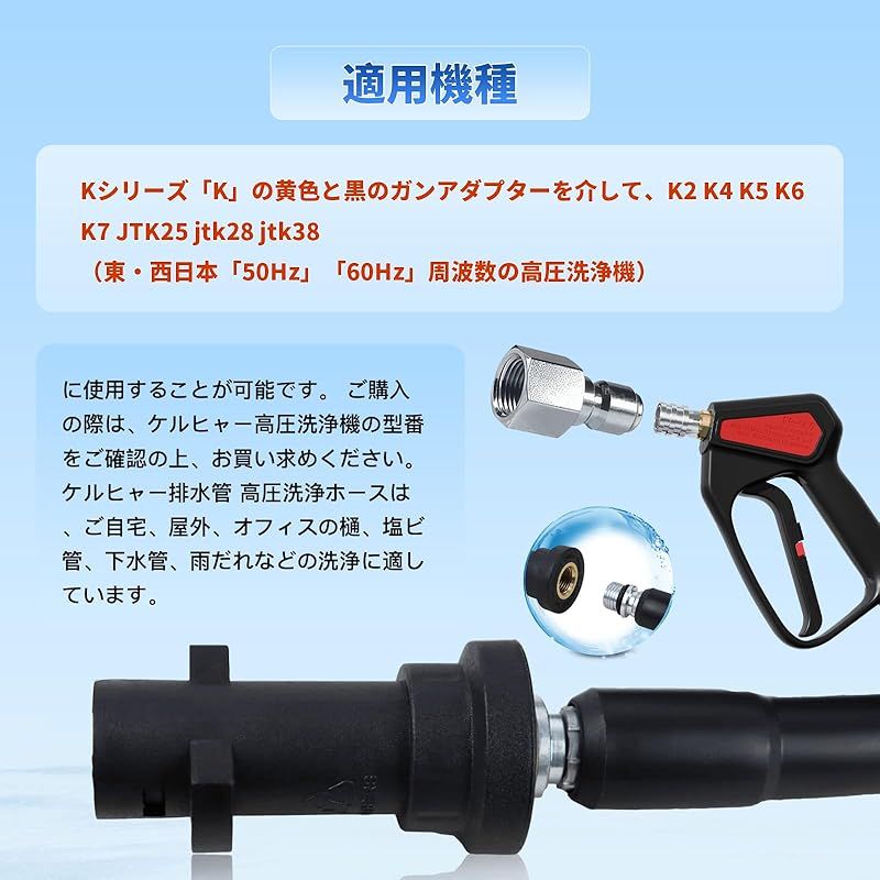 ３種類スプレーノズル付き パイプクリーナーホース