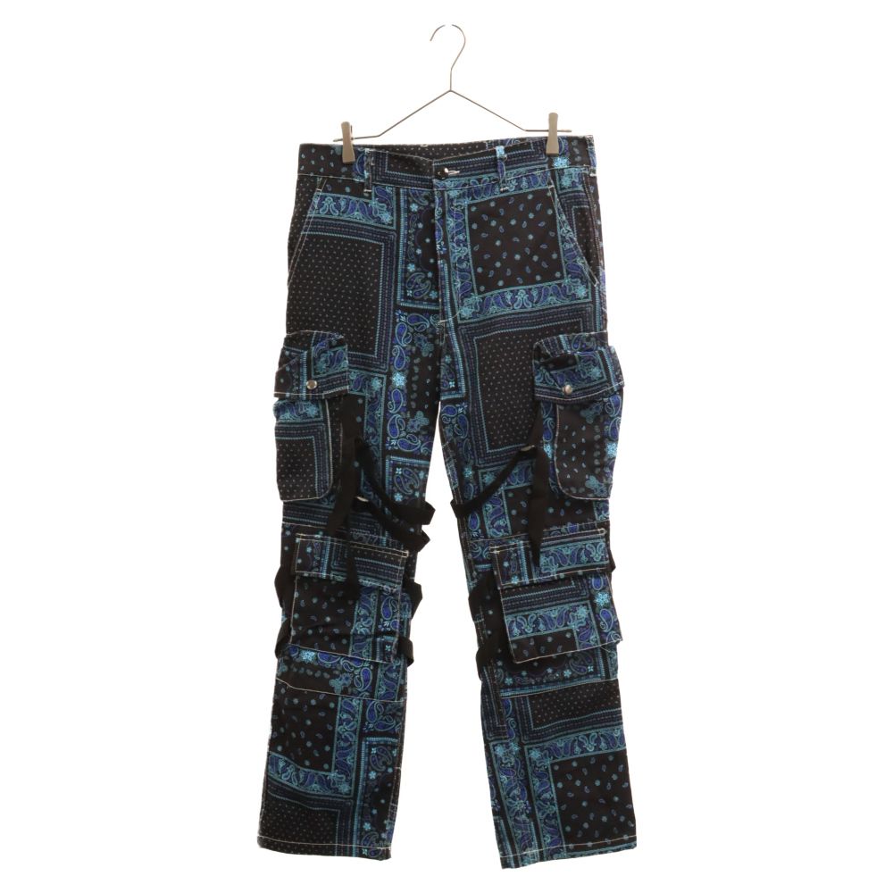 ROGIC (ロジック) Paisley Bontage Cargo Pants ペイズリー ボンテージ カーゴ パンツ ブラック/ブルー  RG-21S-007 - メルカリ