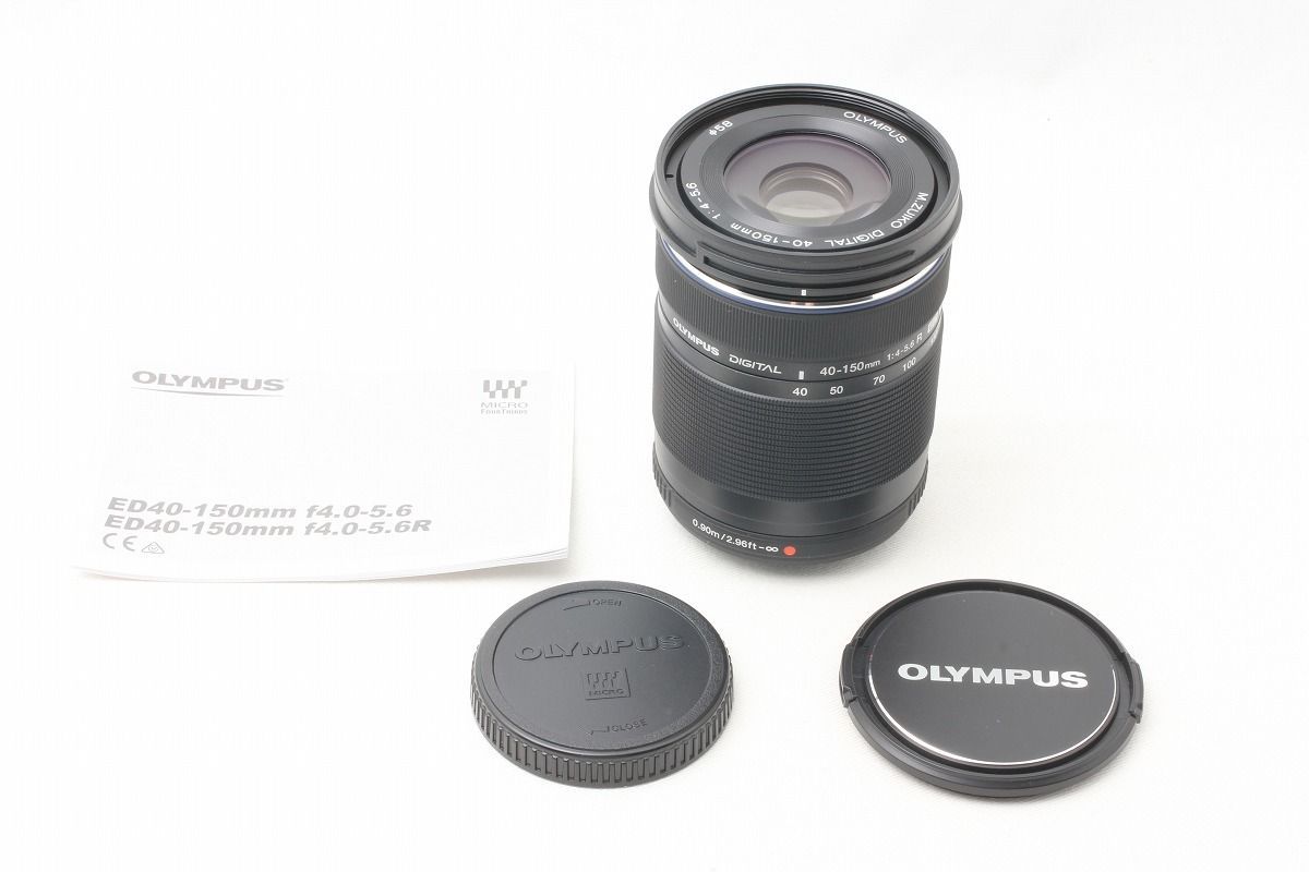  オリンパス OLYMPUS M.ZUIKO DIGITAL ED 40-150 mm F 4.0-5.6 R ブラック 取説 小型軽量望遠ズーム 48442 レンズ(ズーム) カメラ